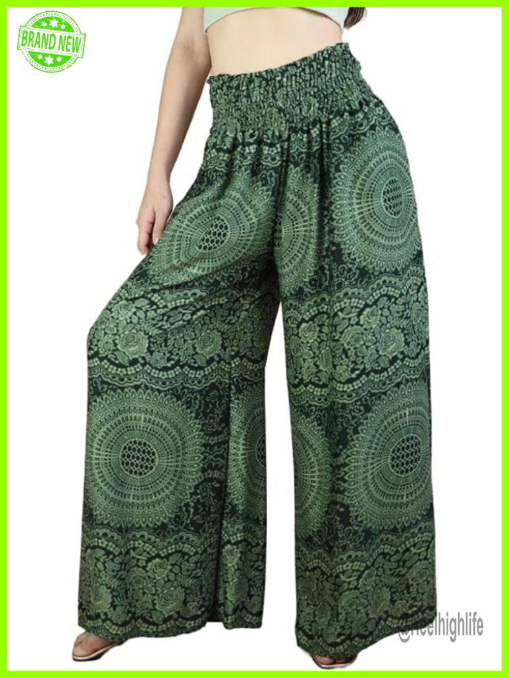 Wide Leg Palazzo Pants with Pockets High Waisted Flowy Rayon Pants for Women